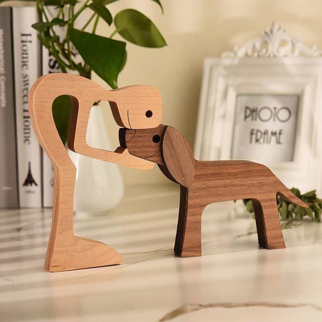 Marthez™ Wooden sculpture - I love my dog